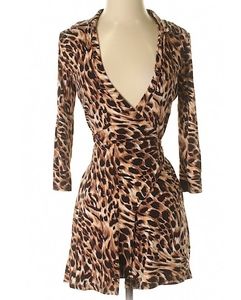 leopard print wrap style romper